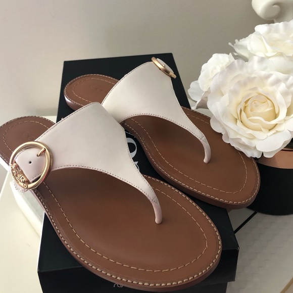 🎀 NEW!!Coach Lesli Monogram Buckle Sandals - Picture 13 of 16